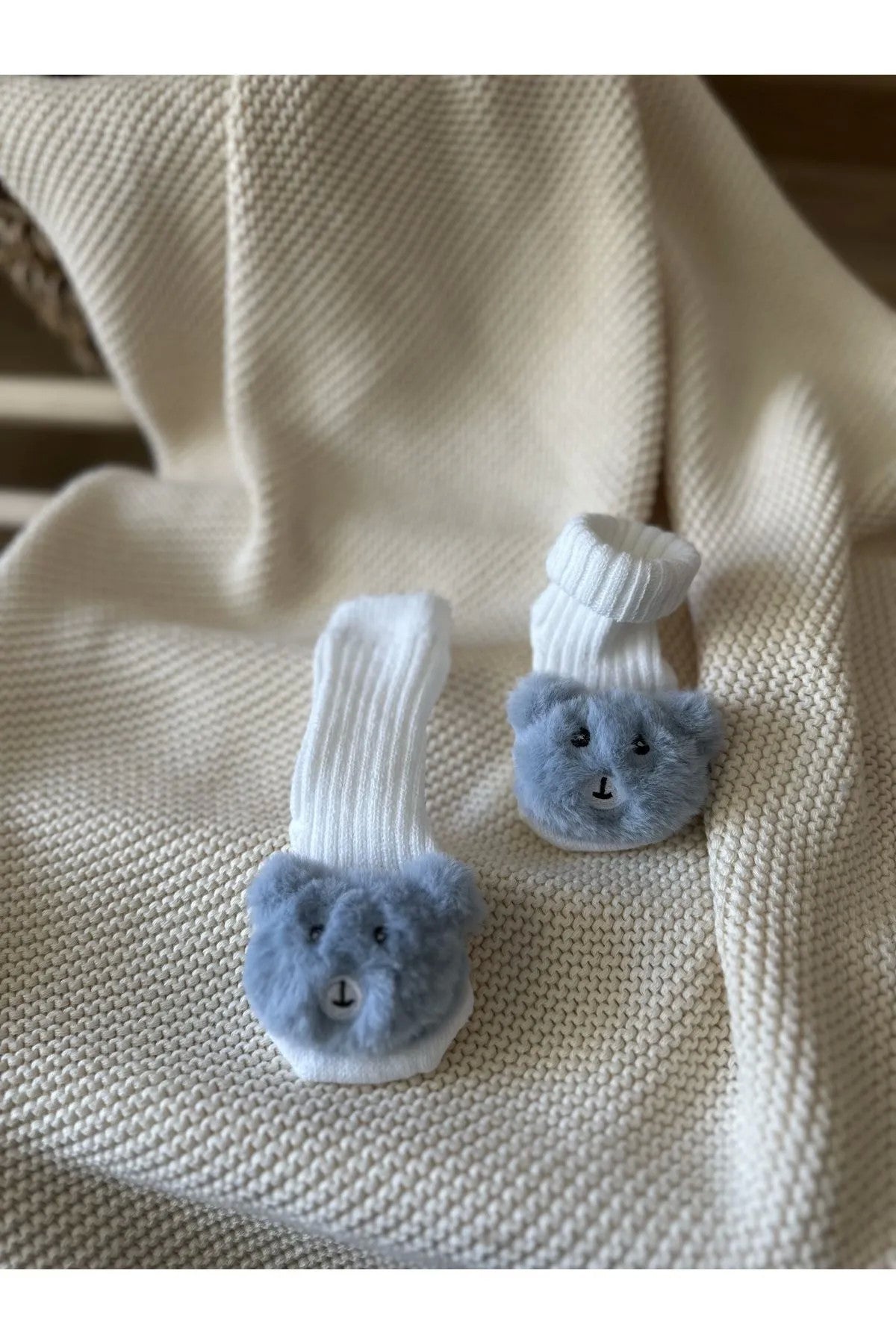 Peluş 3d Oyuncaklı Eğlenceli Bebek Çorab