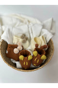 Kahverengi Handmade Kulak Figürlü Bebek Patiği