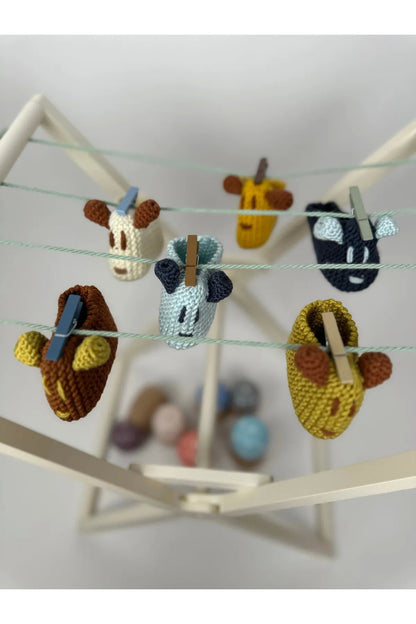 Handmade Kulak Figürlü Bebek Patiği