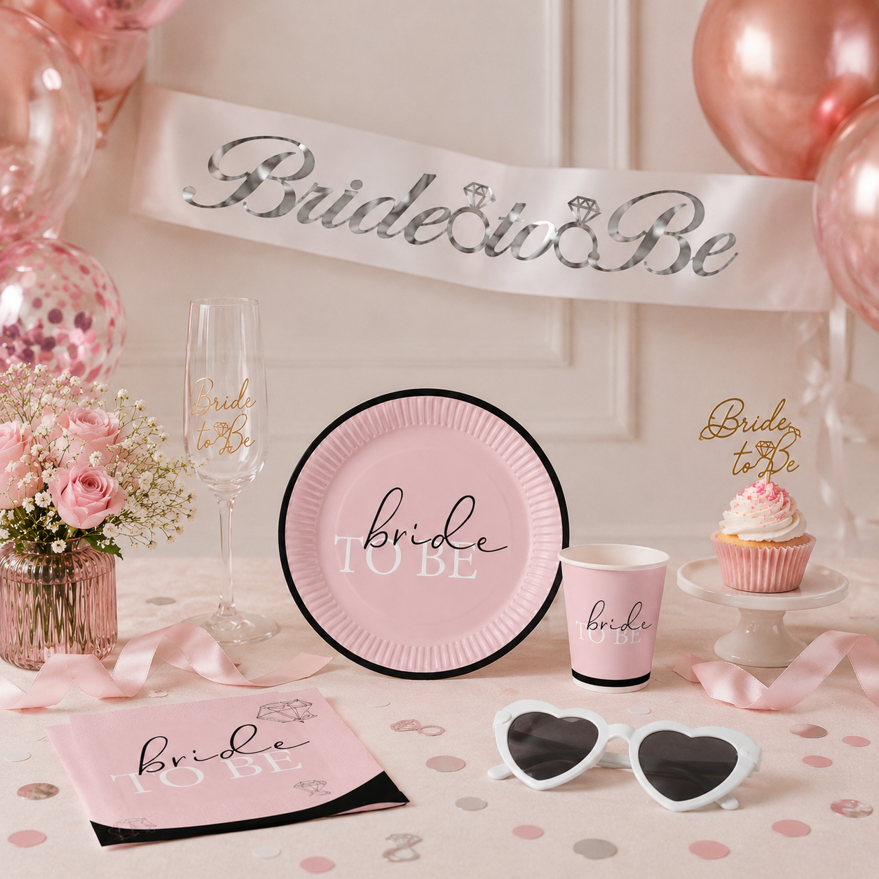 Bride To Be Bekarlığa Veda Karton Tabak & Bardak Seti