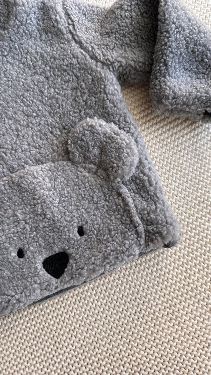 Gri Teddy Bear Pelüş Bebek Montu