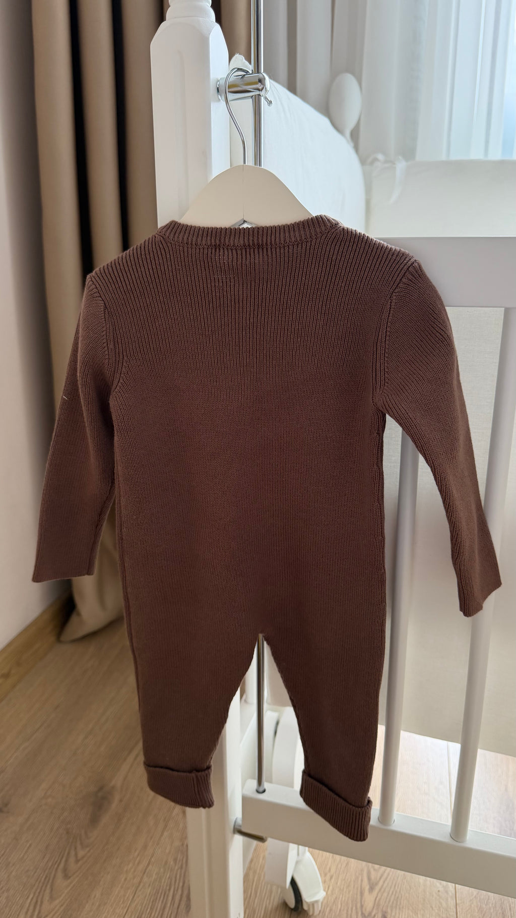 Kahverengi Triko Unisex Bebek Tulum
