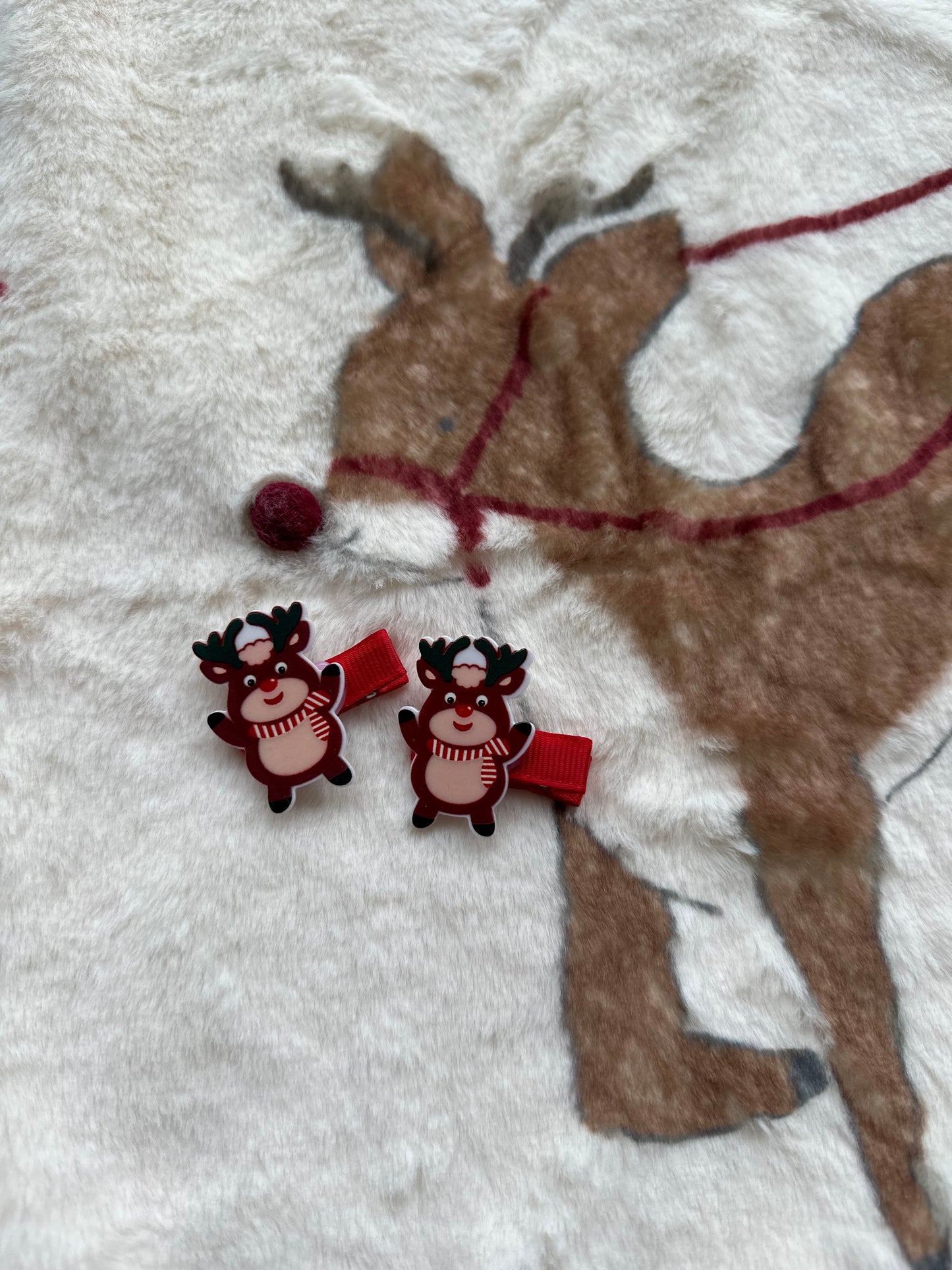 Yılbaşı Temalı Ren Geyikli 2’li Klips Toka