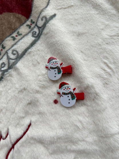 Yılbaşı Temalı Kardan Adamlı 2’li Klips Toka