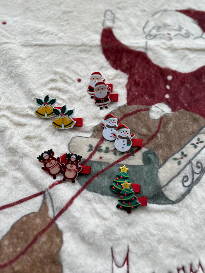 Yılbaşı Temalı Ren Geyikli 2’li Klips Toka