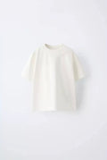 Beyaz Oversize %100 Pamuk Unisex Çocuk Tshirt