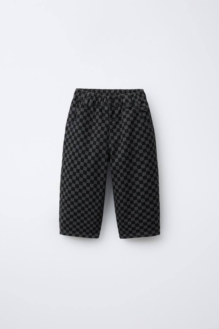 Damalı Erkek Çocuk Balloon Jeans
