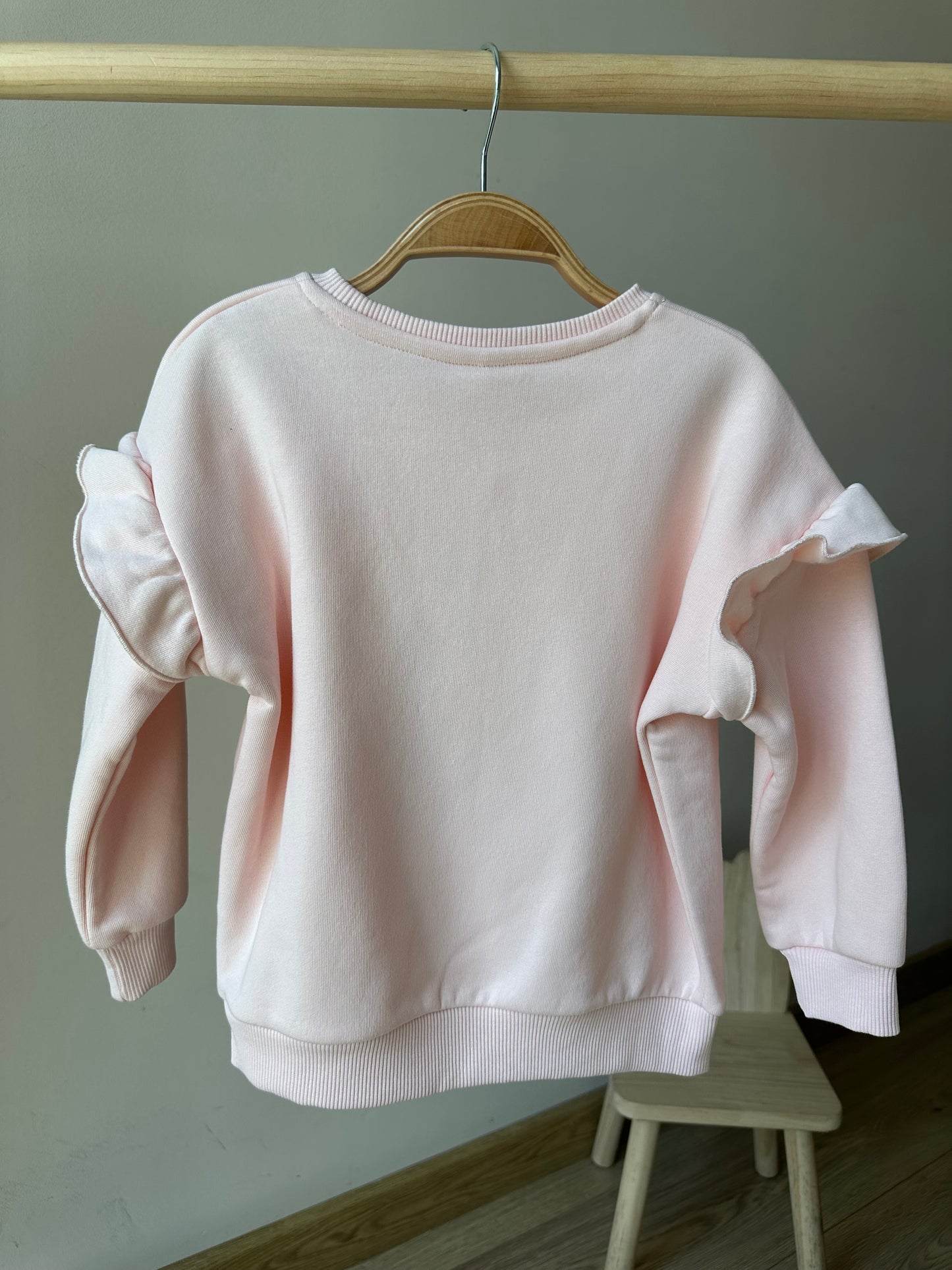 Pembe Minnie Mouse Baskı Detaylı Kız Bebek Sweatshirt