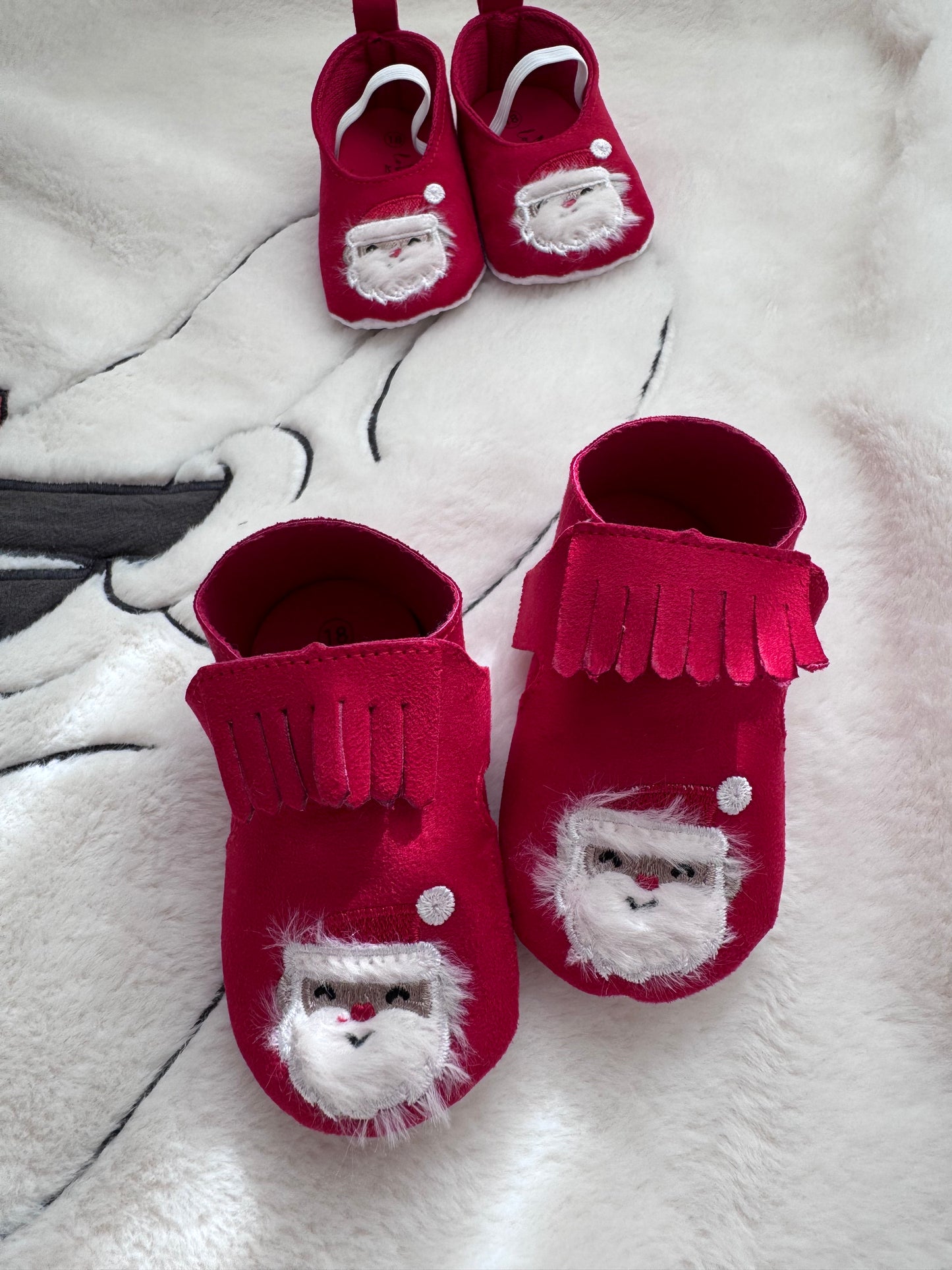 Yılbaşı Temalı Unisex Bebek Patik Ayakkabı