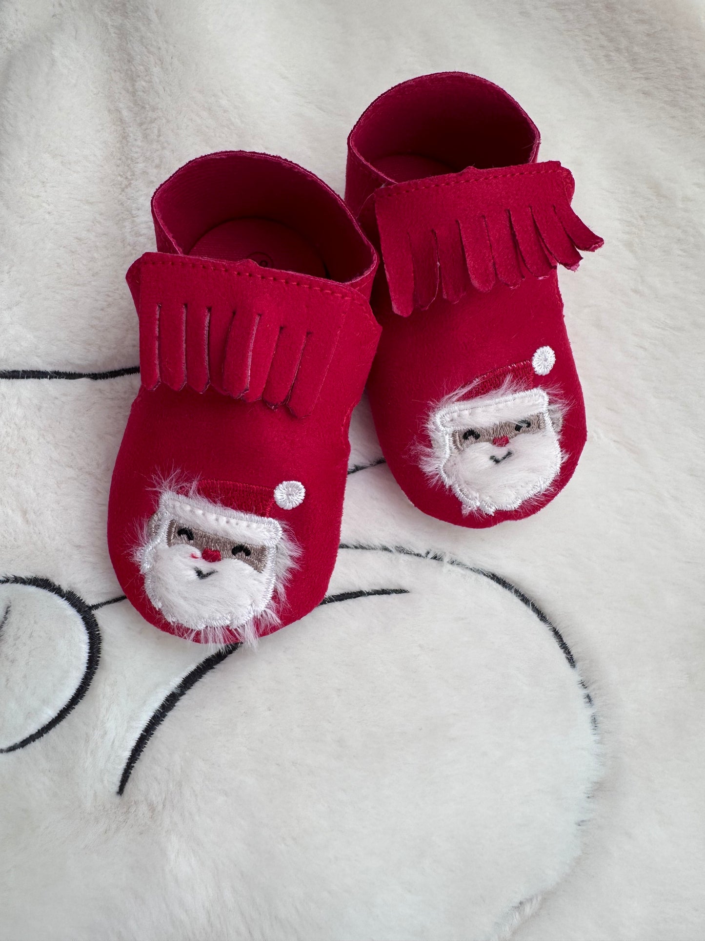 Yılbaşı Temalı Unisex Bebek Patik Ayakkabı