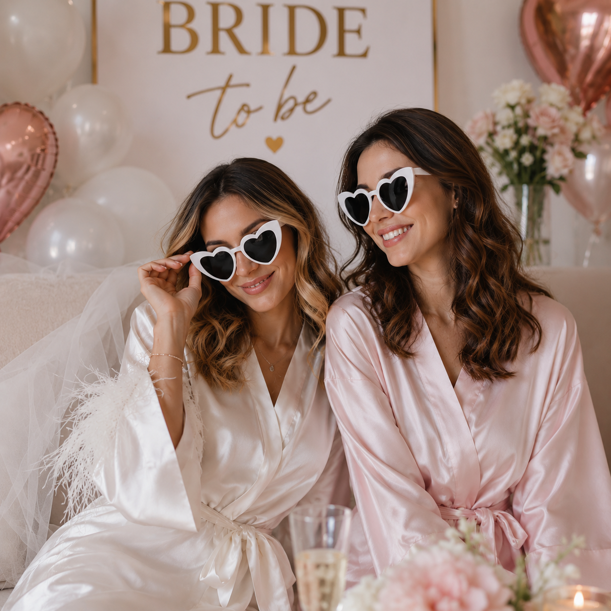 Beyaz Kalp Çerçeveli Bridal Gözlük