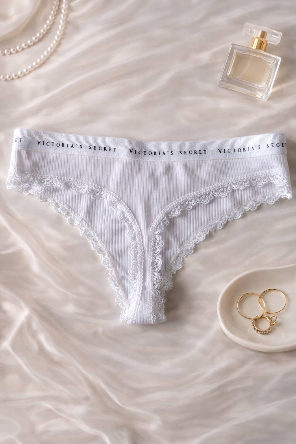 Soft Rib Dantel Detaylı Tanga 5'li Kadın Külot Seti