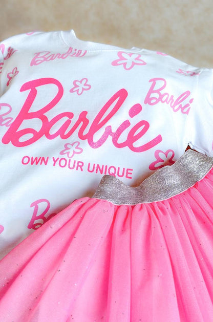 Barbie Tütü Etekli 2'li Kız Çocuk Takım